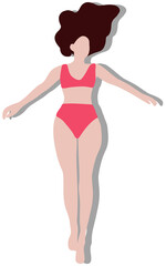 summer, vacance, beach, pool, bikini, girl, woman, swimming, swimming suit, resort, shore, sea, ocean, minimalist, minimalism, popart pop art, sticker, Clip art, illustration, graphic, painting, hand 