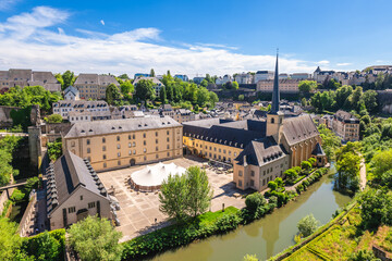 Luxembourg old city, Ville Haute district, is the UNESCO World Heritage site in Luxembourg