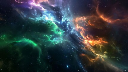 Luminous auroras planetary vistas abstract background