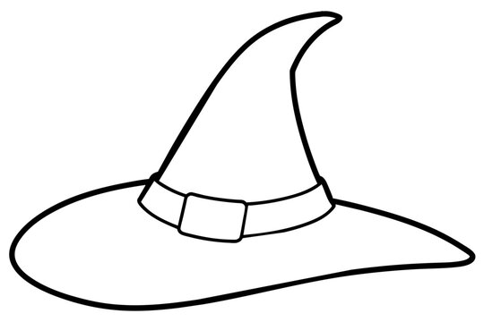 recommend clip art: Witch hat line art, Halloween icon