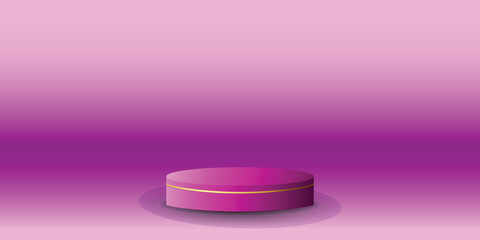 Podium display with background the same color as the podium. Modern studio, wall scene fashion, stage podium scene with for Award Ceremony. 3D rendering.