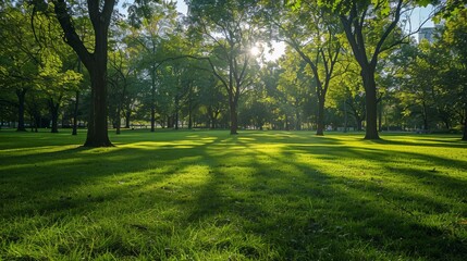 Obraz premium Fresh Air in a Spacious City Park 