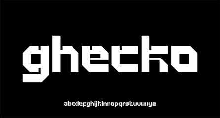MODERN GEOMETRIC FUTURISTIC ALPHABET FONT TYPEFACE