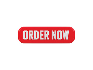 Order now button icon 3D render concept of online shopping vector illustration