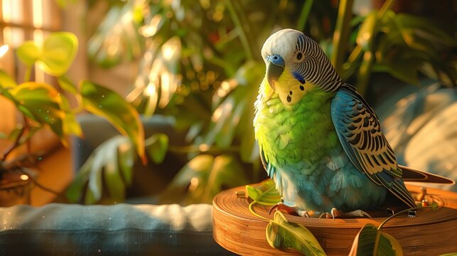 Two parakeets