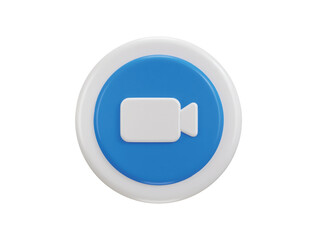 Naklejka premium Video call button icon 3d rendering vector illustration