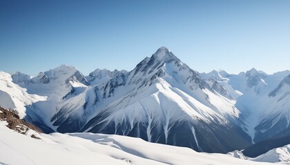 Fototapeta premium 【リアルな風景】壮大な雪山の壁紙