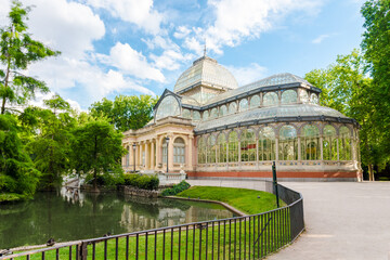 Crystal Palace (Palacio de cristal) in Retiro Park, Madrid, Spain