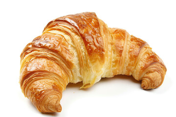 croissant on white background, AI generated
