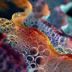 Underwater DNA and Coral Fractal in Blue and Green