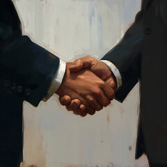 Professional Business Handshake: Success in Cooperation