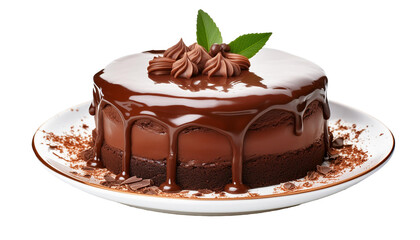 Close up view of chocolate cake