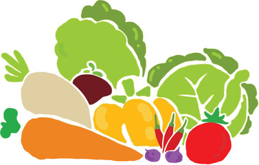 Various colored vegetables from nature