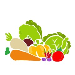 Various colored vegetables from nature