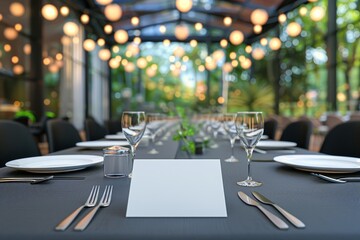 Sleek frosted glass acrylic name tag mockup for stylish reception messages and table display