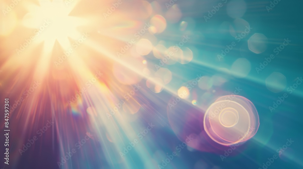 Poster A surreal gradient background with a distorted lens flare overlay, creating a dreamlike and otherworldly atmosphere