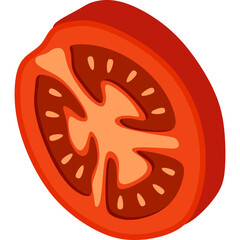 Tomato Slice Illustration