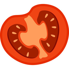 Tomato Slice Illustration