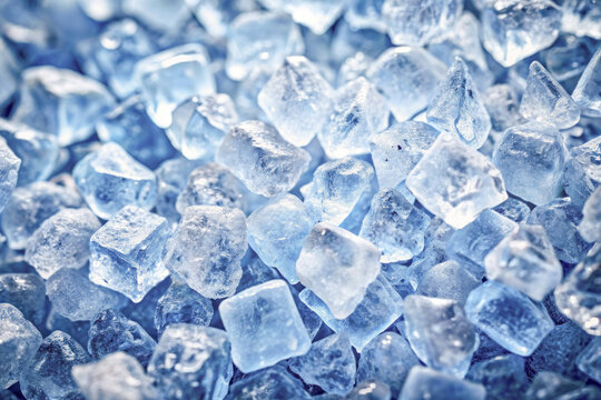 crushed ice in front of the white background.