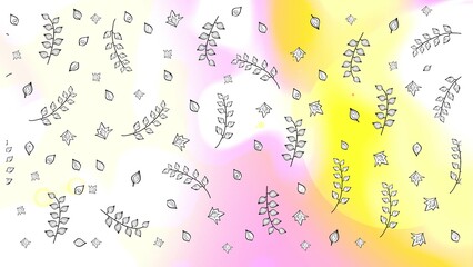 background with colorful elements. Flowers. Vintage. Flag style.