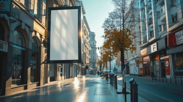 Billboard in the city. Illustration generated by ai