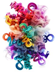 Kaleidoscopic Graffiti Smoke Explosion Reflecting Vibrant City Life