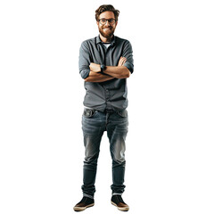 Fototapeta premium Photo Of A Man Without Background, Generative AI