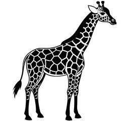 giraffe icon vector silhouette illustration