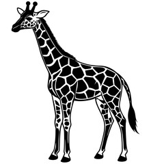 Fototapeta premium giraffe icon vector silhouette illustration