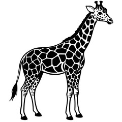 giraffe icon vector silhouette illustration