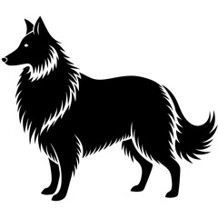 Lassie dog silhouette vector illustration