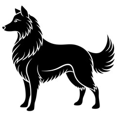 Lassie dog silhouette vector illustration