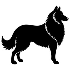 Lassie dog silhouette vector illustration