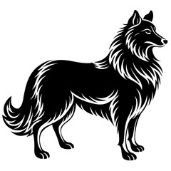 Lassie dog silhouette vector illustration