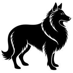 Lassie dog silhouette vector illustration