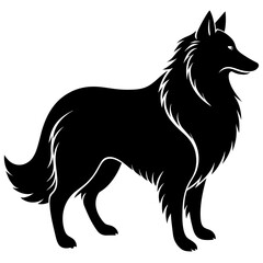 Lassie dog silhouette vector illustration