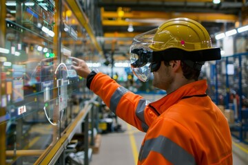A hightech industry where augmented reality enhances worker training and operational efficiency