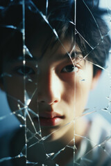 男, 男の子, ガラス, 割れたガラス, 精神, 病気, 憂鬱, 悲しい, man, boy, glass, broken glass, spirit, sick, depressed, sad