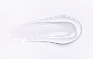 cosmetic smears cream gel texture on a light background