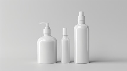 Cosmetic bottles mock up illustration generated by ai