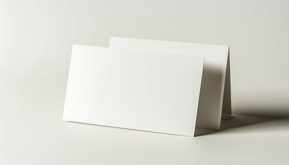 Naklejka premium horizontal Business visiting card empty mock up on white background