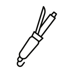 Hair Curling Wand Icon Perfect for Beauty and Haircare Tools