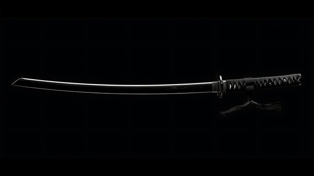 Close up katana sword