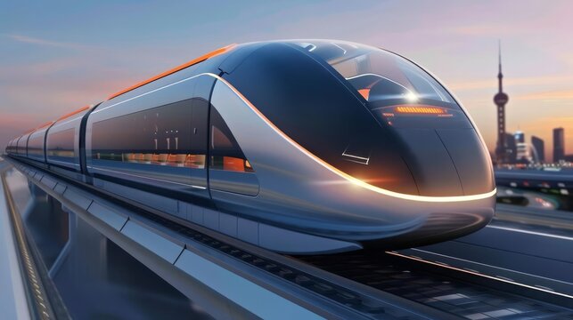Highspeed maglev trains revolutionizing longdistance travel with frictionless, rapid transportation
