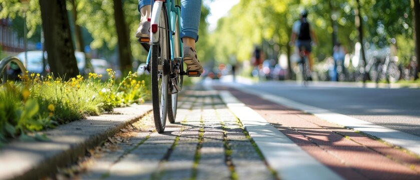 City transportation plan emphasizing biking and walking paths, sustainable living