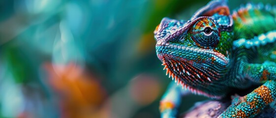 A chameleon consulting firm, adapting to client needs with color-changing expertise