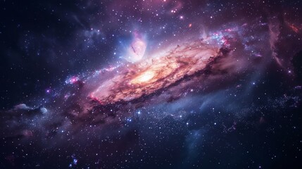 Obraz premium Cosmos galaxy background generated by ai