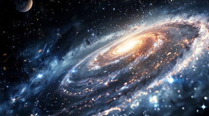 Obraz premium Cosmos galaxy background generated by ai