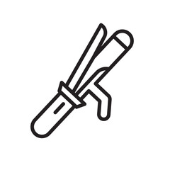 Hair Curling Tool Icon Perfect for Beauty and Salon Equipment Themes
