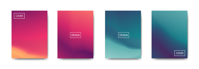set of abstract background with beautiful gradation color, colorful background for poster flyer banner backdrop.vertical banner.cool fluid background vector illustration
